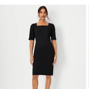 NWT Ann Taylor Elbow Sleeve Square Neck Suit Dress Size 12
